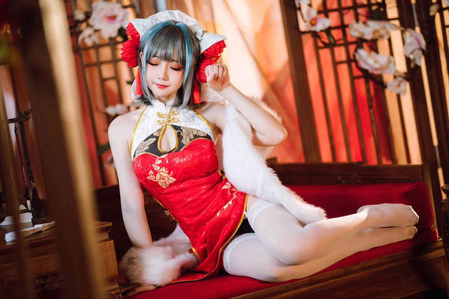 焖焖碳 - 碧蓝航线·柴郡旗袍 [29P-186MB] tg@simisebaisi 【丝足阁】012.webp